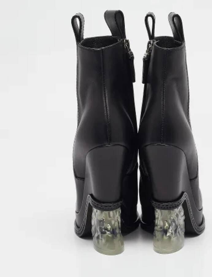 Fendi Vintage Pre-owned Leather boots Black Dames