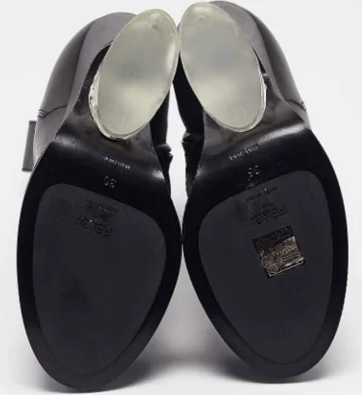 Fendi Vintage Pre-owned Leather boots Black Dames