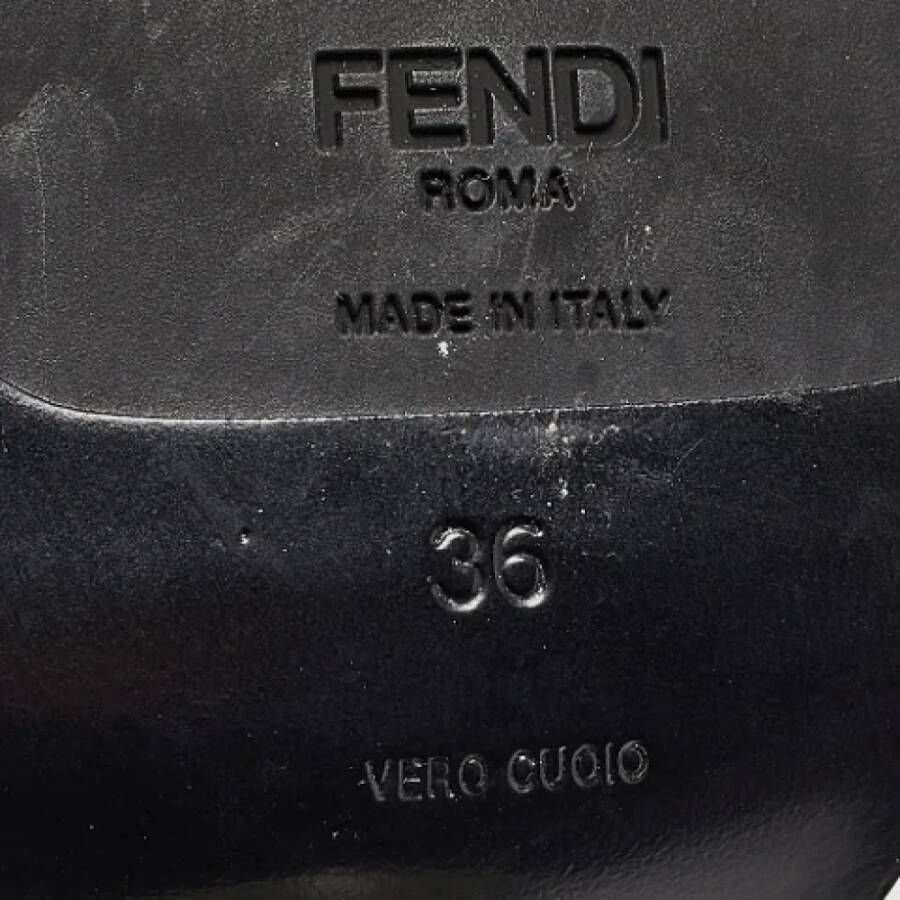 Fendi Vintage Pre-owned Leather boots Black Dames