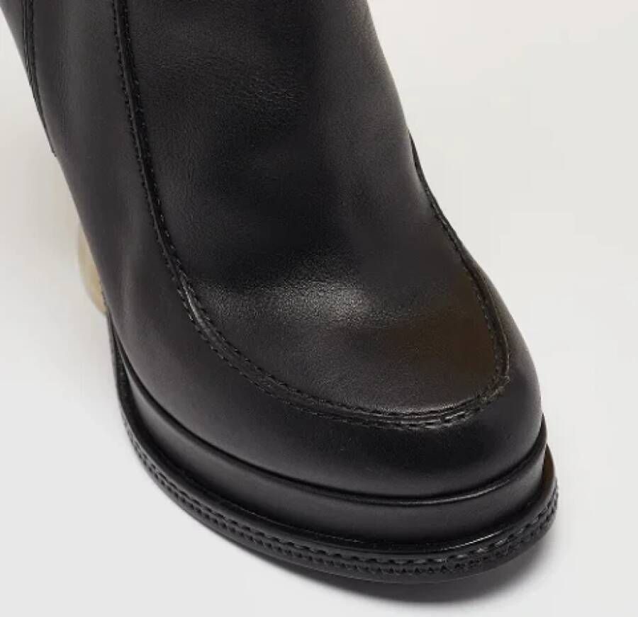 Fendi Vintage Pre-owned Leather boots Black Dames