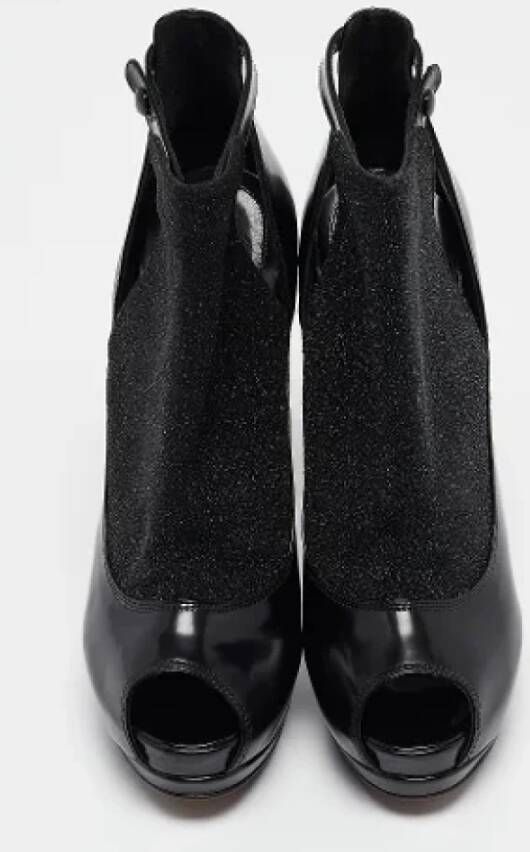 Fendi Vintage Pre-owned Leather boots Black Dames