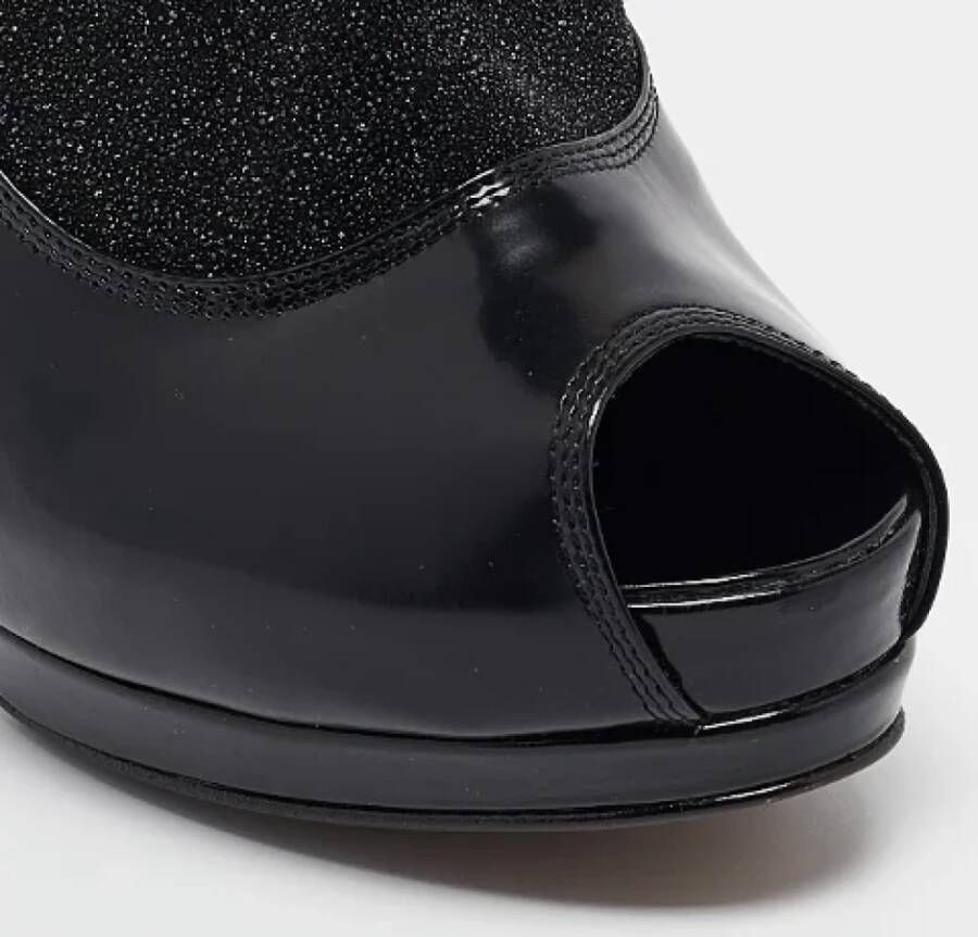 Fendi Vintage Pre-owned Leather boots Black Dames