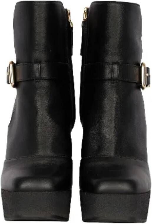 Fendi Vintage Pre-owned Leather boots Black Dames
