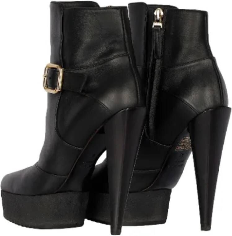 Fendi Vintage Pre-owned Leather boots Black Dames