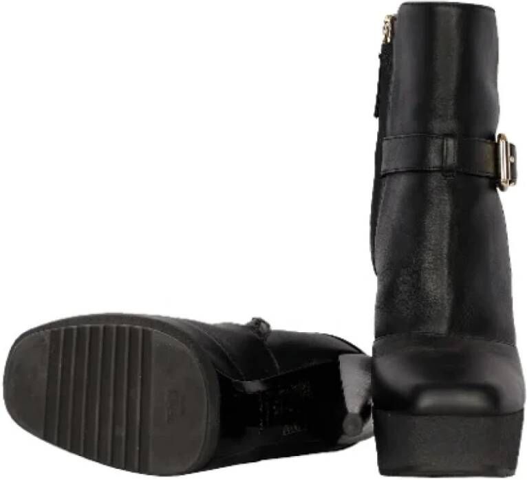 Fendi Vintage Pre-owned Leather boots Black Dames