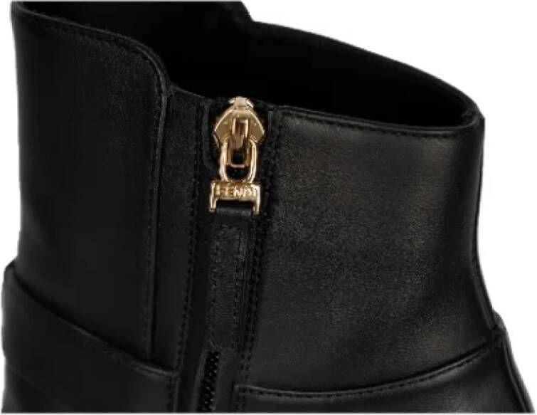 Fendi Vintage Pre-owned Leather boots Black Dames