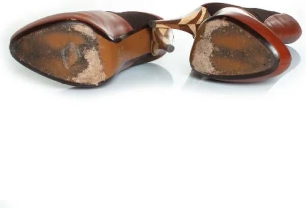 Fendi Vintage Pre-owned Leather boots Brown Dames