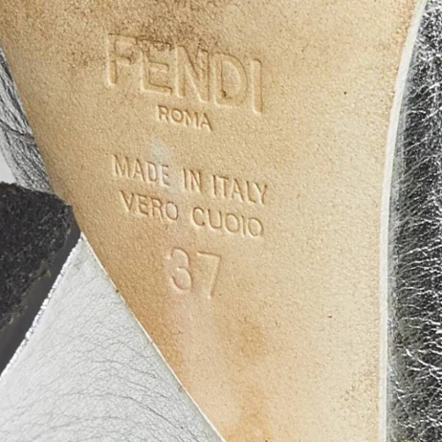 Fendi Vintage Pre-owned Leather boots Gray Dames