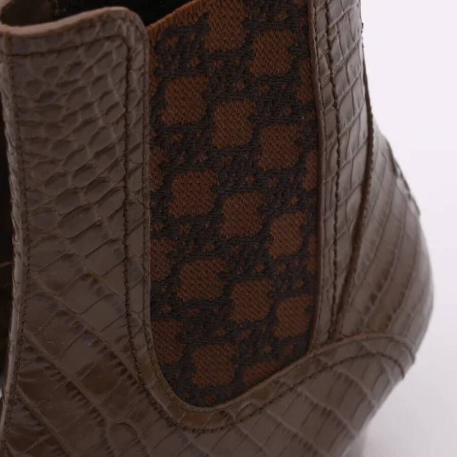 Fendi Vintage Pre-owned Leather boots Multicolor Dames