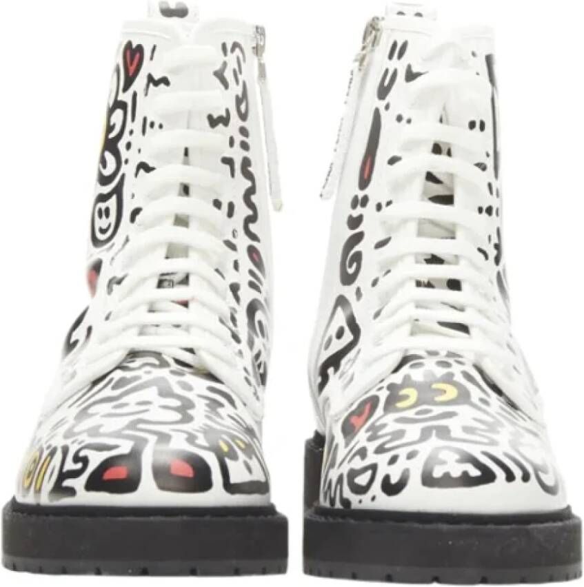 Fendi Vintage Pre-owned Leather boots White Dames