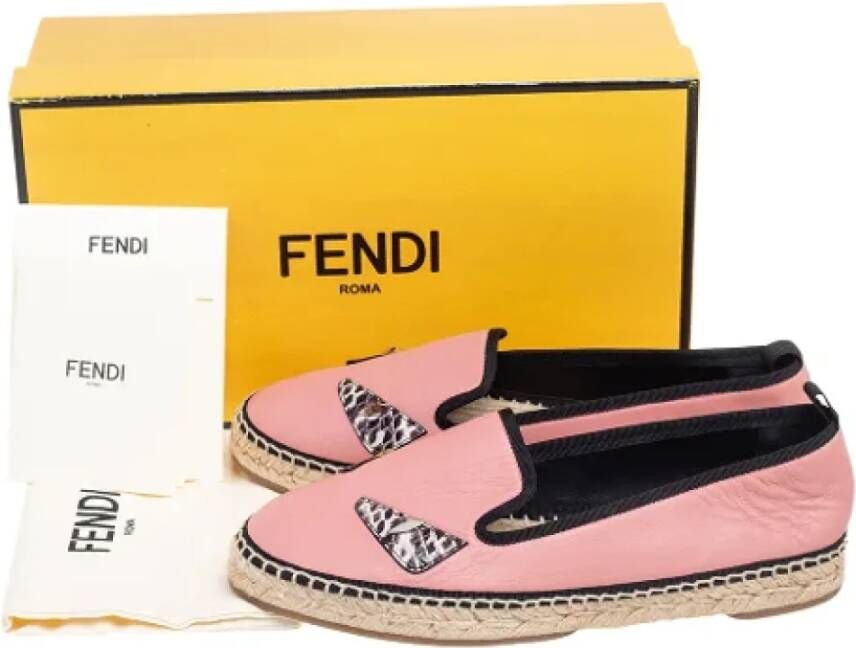 Fendi Vintage Pre-owned Leather flats Pink Dames