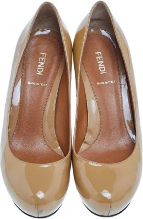 Fendi Vintage Pre-owned Leather heels Beige Dames