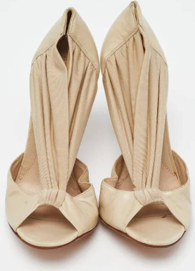 Fendi Vintage Pre-owned Leather heels Beige Dames