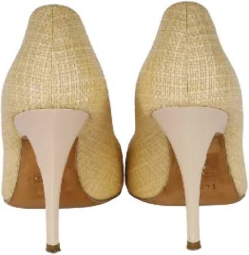 Fendi Vintage Pre-owned Leather heels Beige Dames