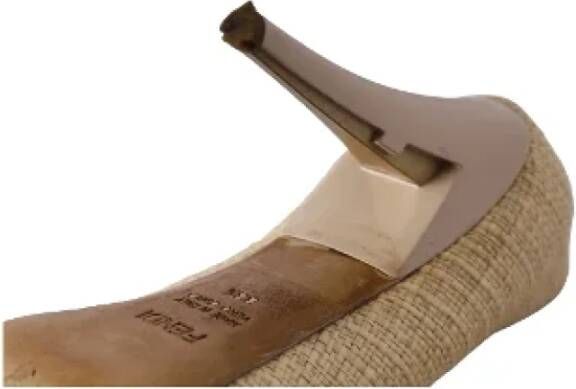Fendi Vintage Pre-owned Leather heels Beige Dames