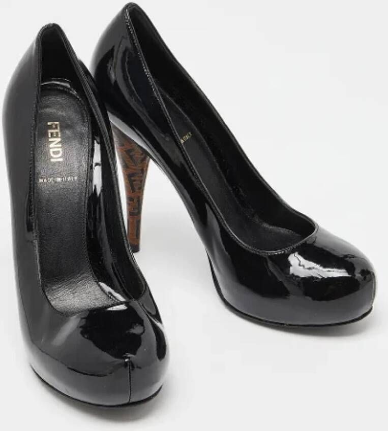 Fendi Vintage Pre-owned Leather heels Black Dames