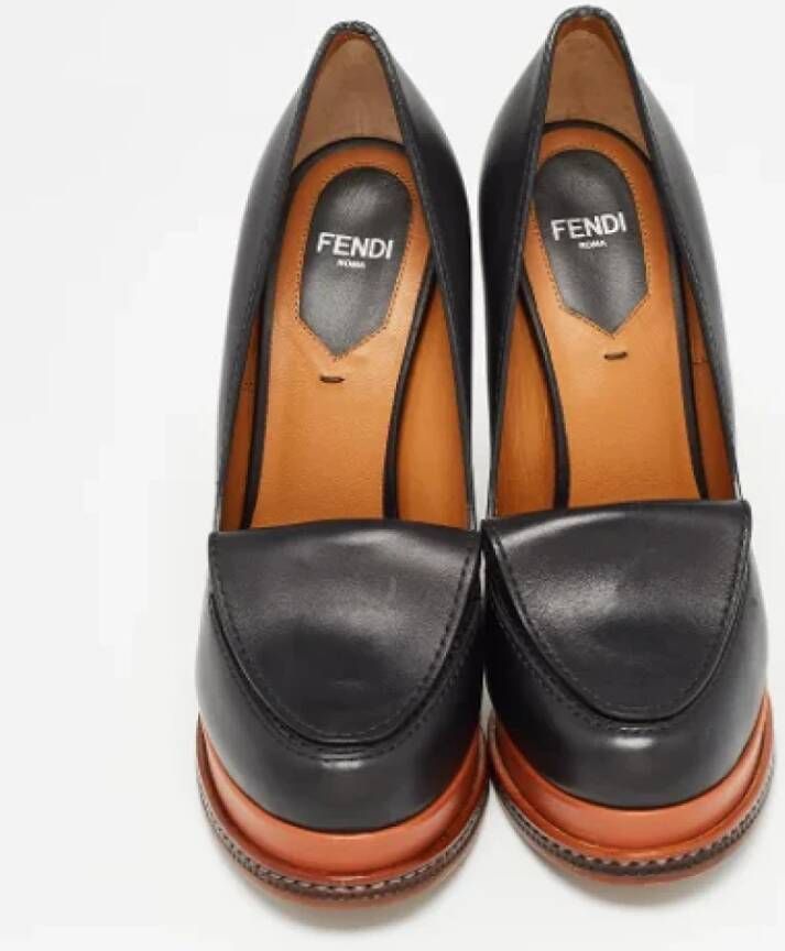 Fendi Vintage Pre-owned Leather heels Black Dames