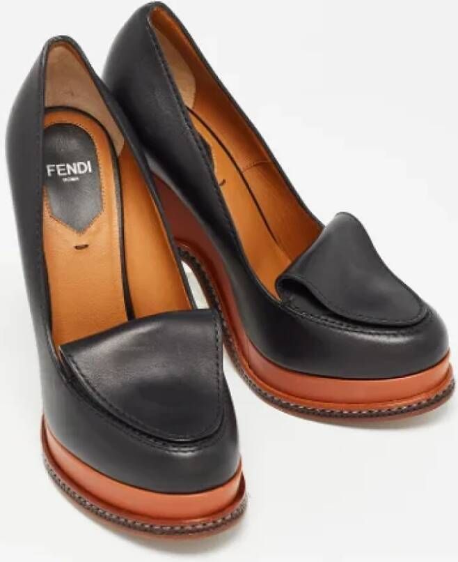 Fendi Vintage Pre-owned Leather heels Black Dames