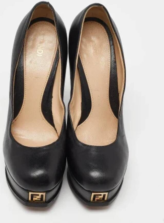 Fendi Vintage Pre-owned Leather heels Black Dames