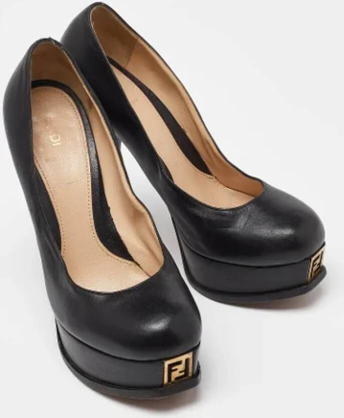 Fendi Vintage Pre-owned Leather heels Black Dames