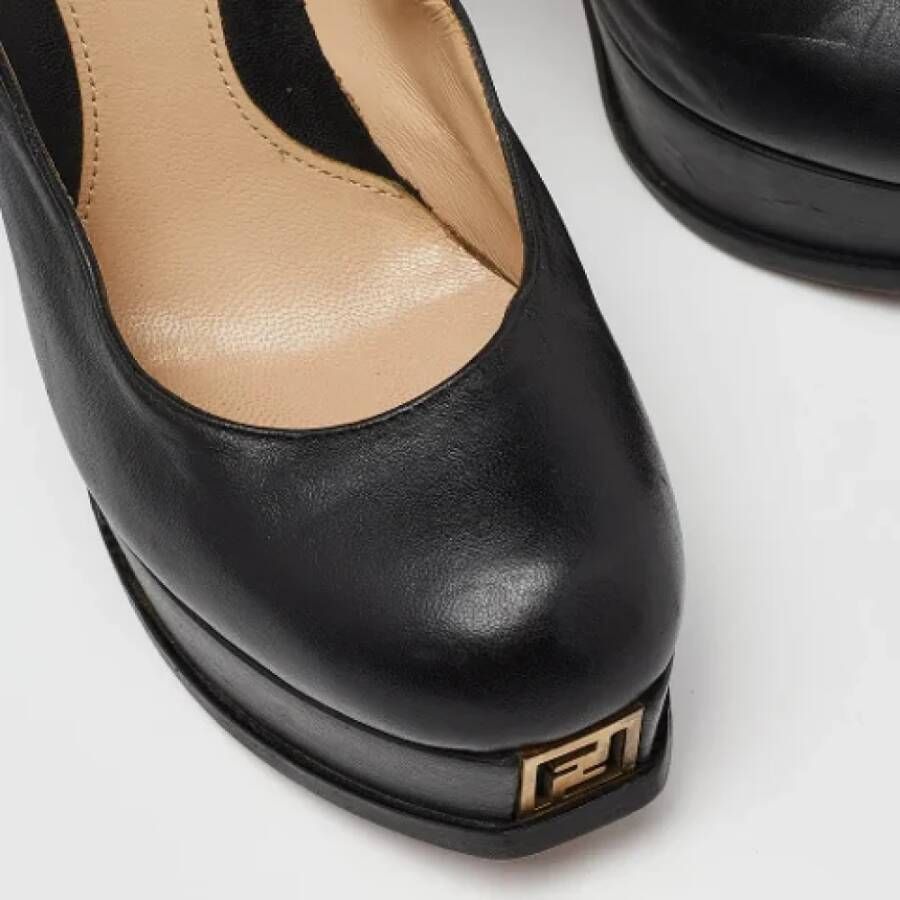 Fendi Vintage Pre-owned Leather heels Black Dames