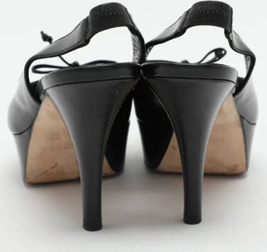 Fendi Vintage Pre-owned Leather heels Black Dames
