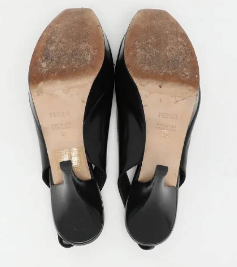 Fendi Vintage Pre-owned Leather heels Black Dames