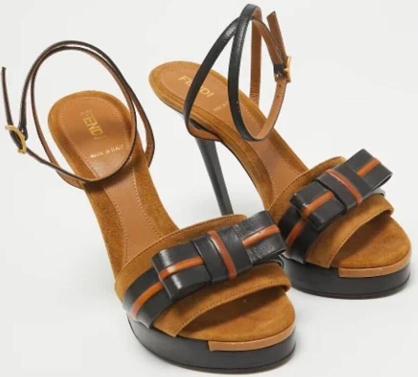 Fendi Vintage Pre-owned Leather heels Black Dames