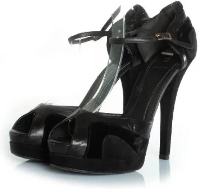 Fendi Vintage Pre-owned Leather heels Black Dames