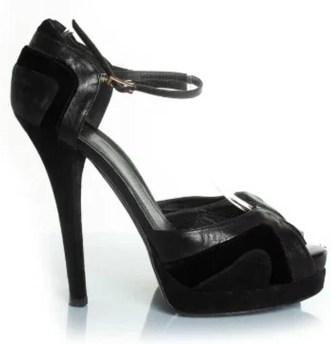 Fendi Vintage Pre-owned Leather heels Black Dames