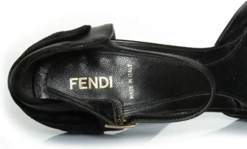 Fendi Vintage Pre-owned Leather heels Black Dames