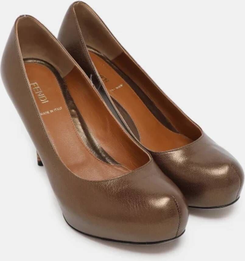 Fendi Vintage Pre-owned Leather heels Brown Dames