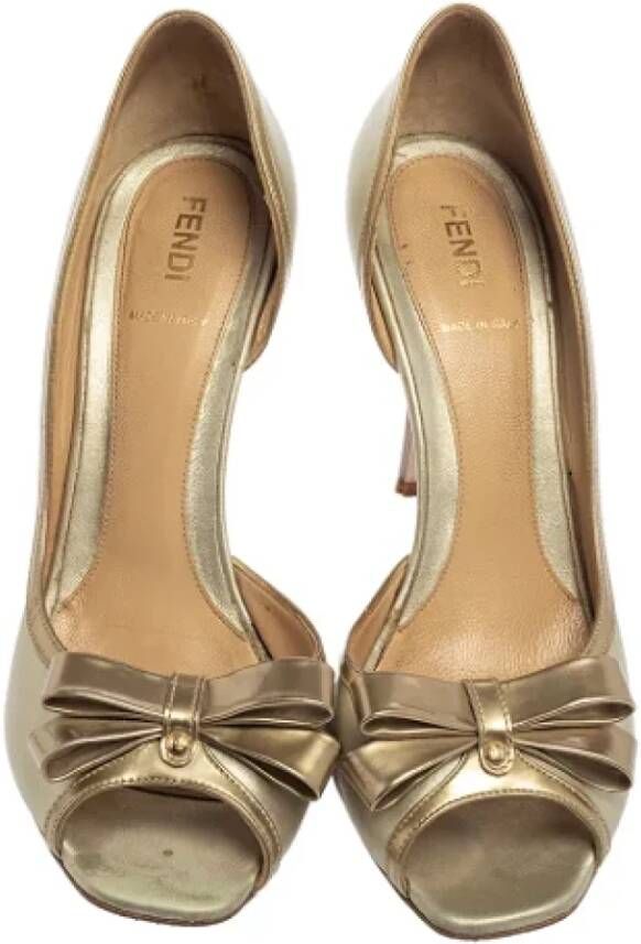 Fendi Vintage Pre-owned Leather heels Gray Dames