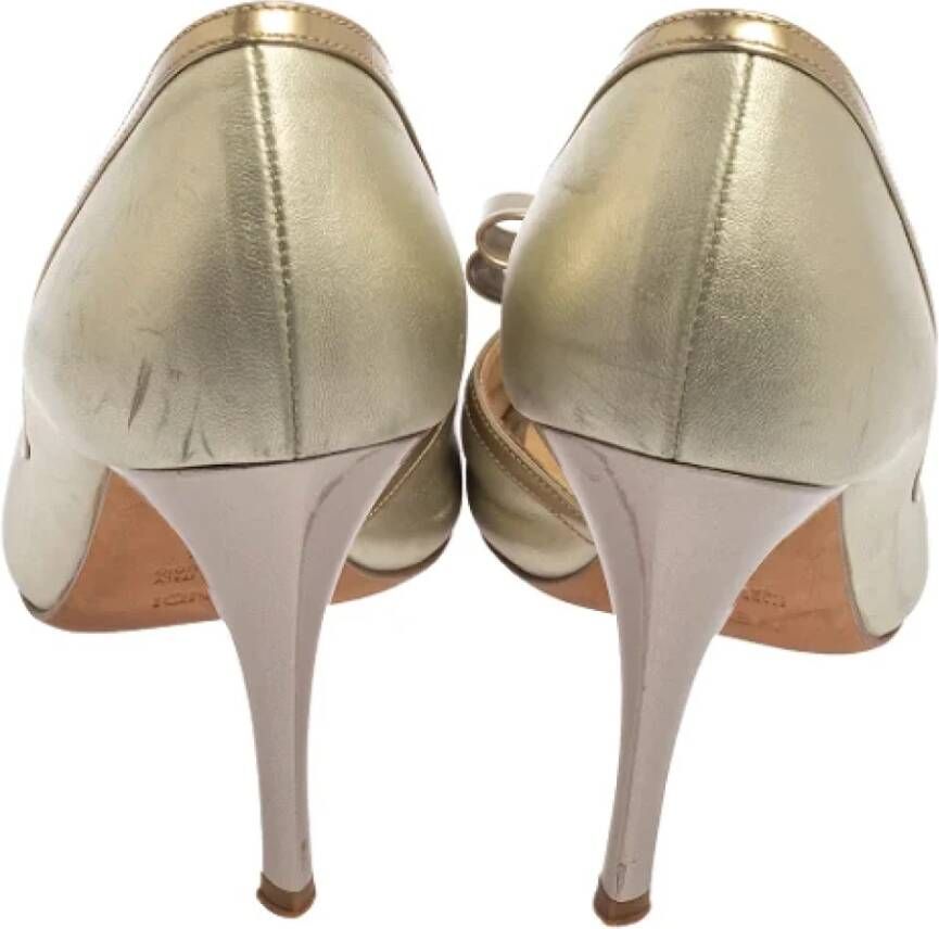 Fendi Vintage Pre-owned Leather heels Gray Dames