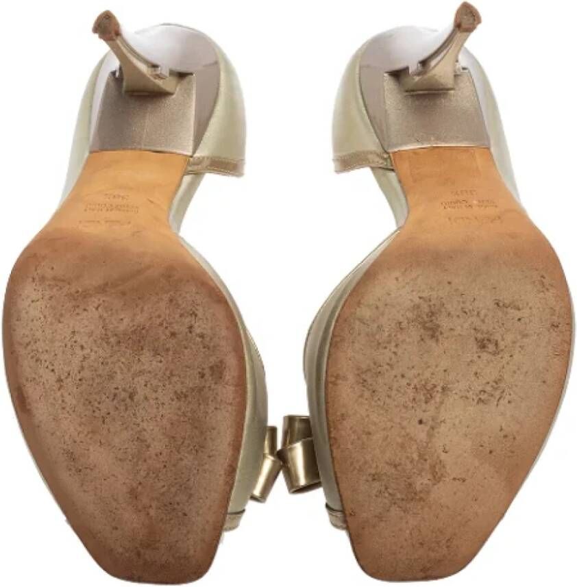 Fendi Vintage Pre-owned Leather heels Gray Dames