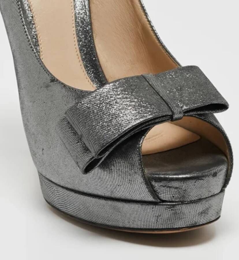 Fendi Vintage Pre-owned Leather heels Gray Dames