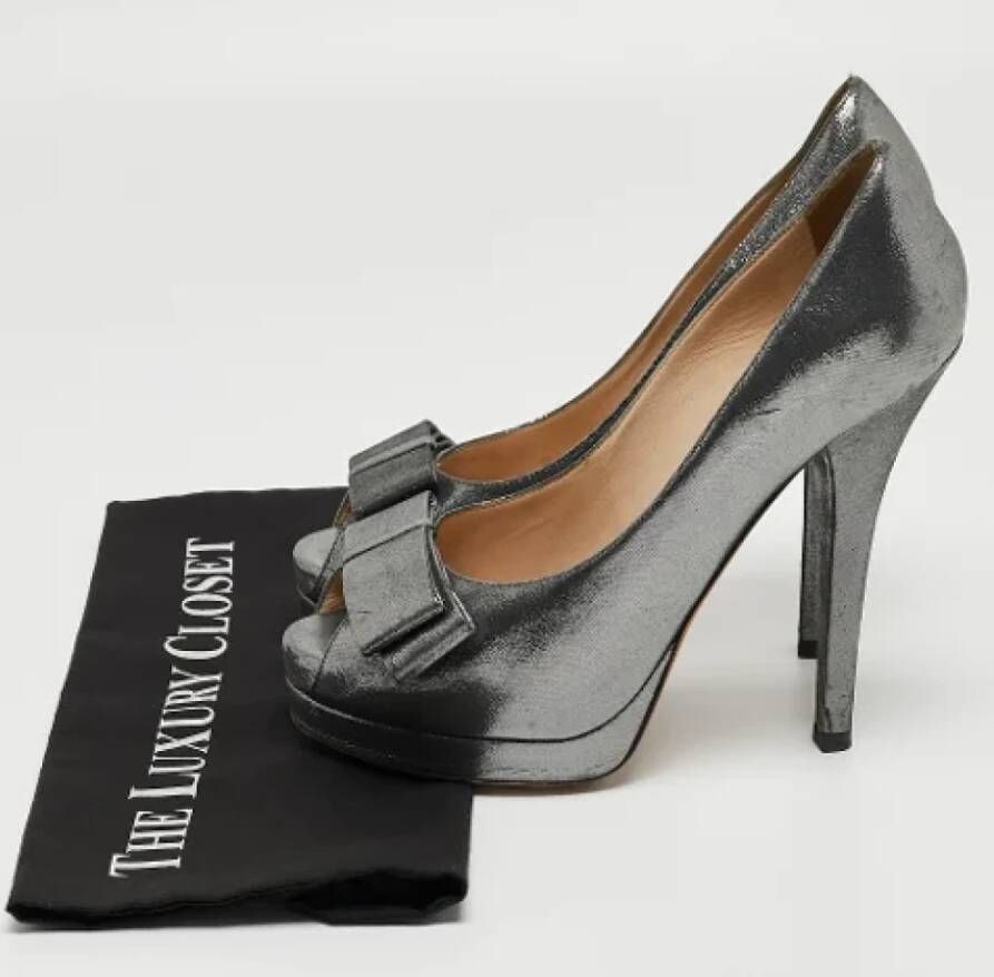 Fendi Vintage Pre-owned Leather heels Gray Dames