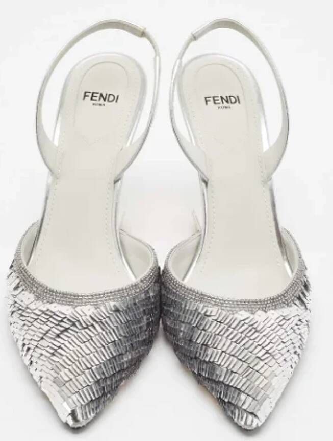 Fendi Vintage Pre-owned Leather heels Gray Dames