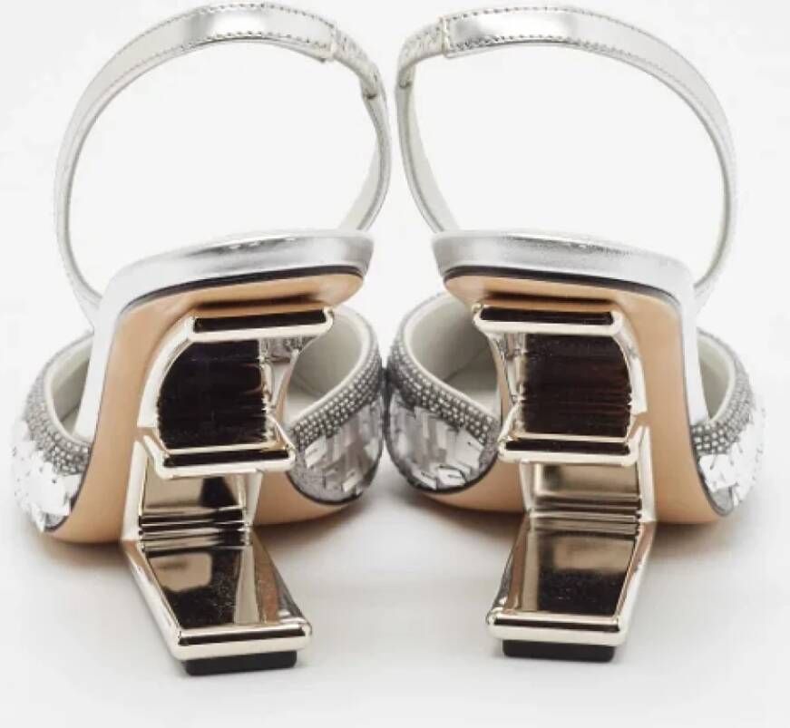 Fendi Vintage Pre-owned Leather heels Gray Dames