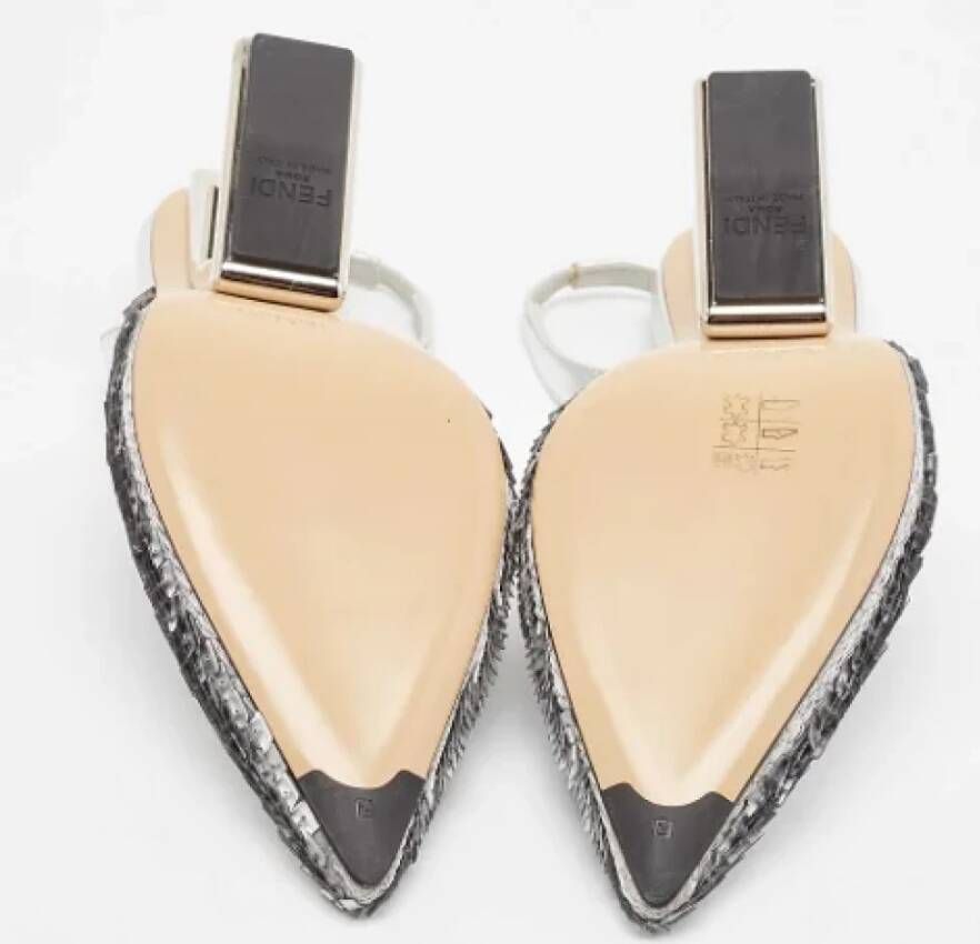 Fendi Vintage Pre-owned Leather heels Gray Dames