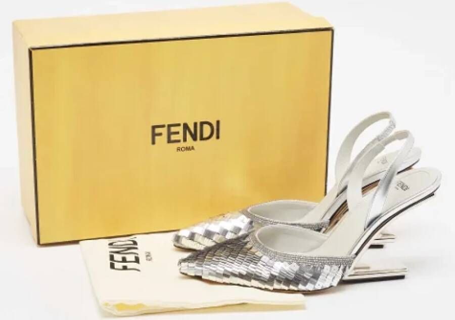 Fendi Vintage Pre-owned Leather heels Gray Dames