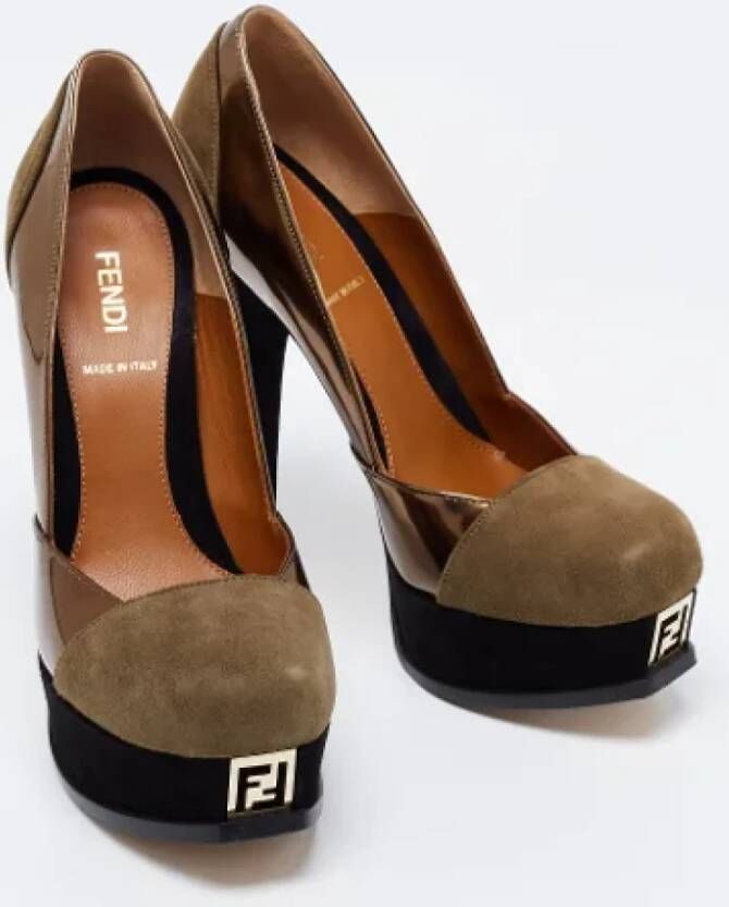 Fendi Vintage Pre-owned Leather heels Green Dames