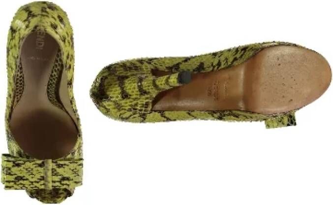 Fendi Vintage Pre-owned Leather heels Green Dames