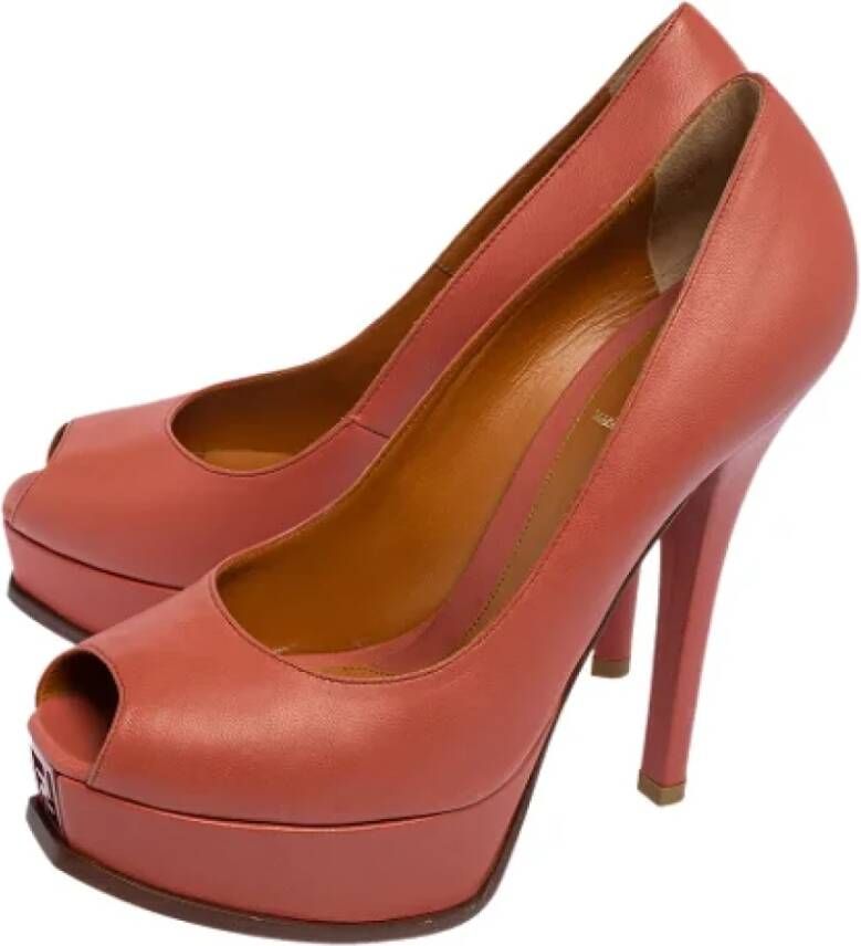 Fendi Vintage Pre-owned Leather heels Pink Dames