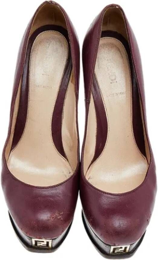 Fendi Vintage Pre-owned Leather heels Red Dames