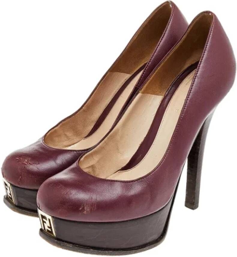 Fendi Vintage Pre-owned Leather heels Red Dames