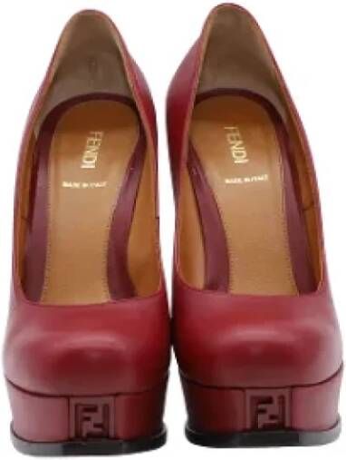 Fendi Vintage Pre-owned Leather heels Red Dames