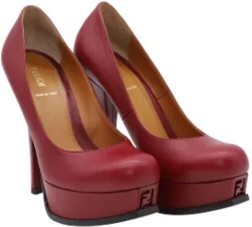 Fendi Vintage Pre-owned Leather heels Red Dames