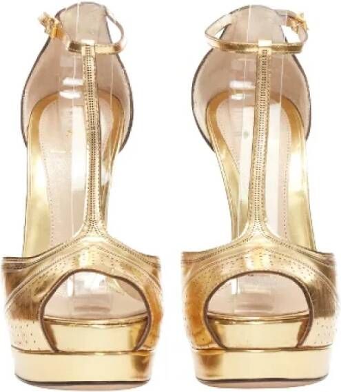 Fendi Vintage Pre-owned Leather heels Yellow Dames