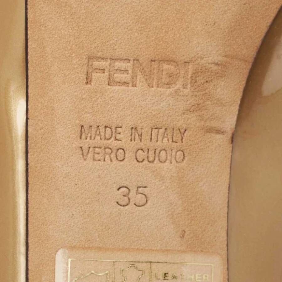 Fendi Vintage Pre-owned Leather heels Yellow Dames